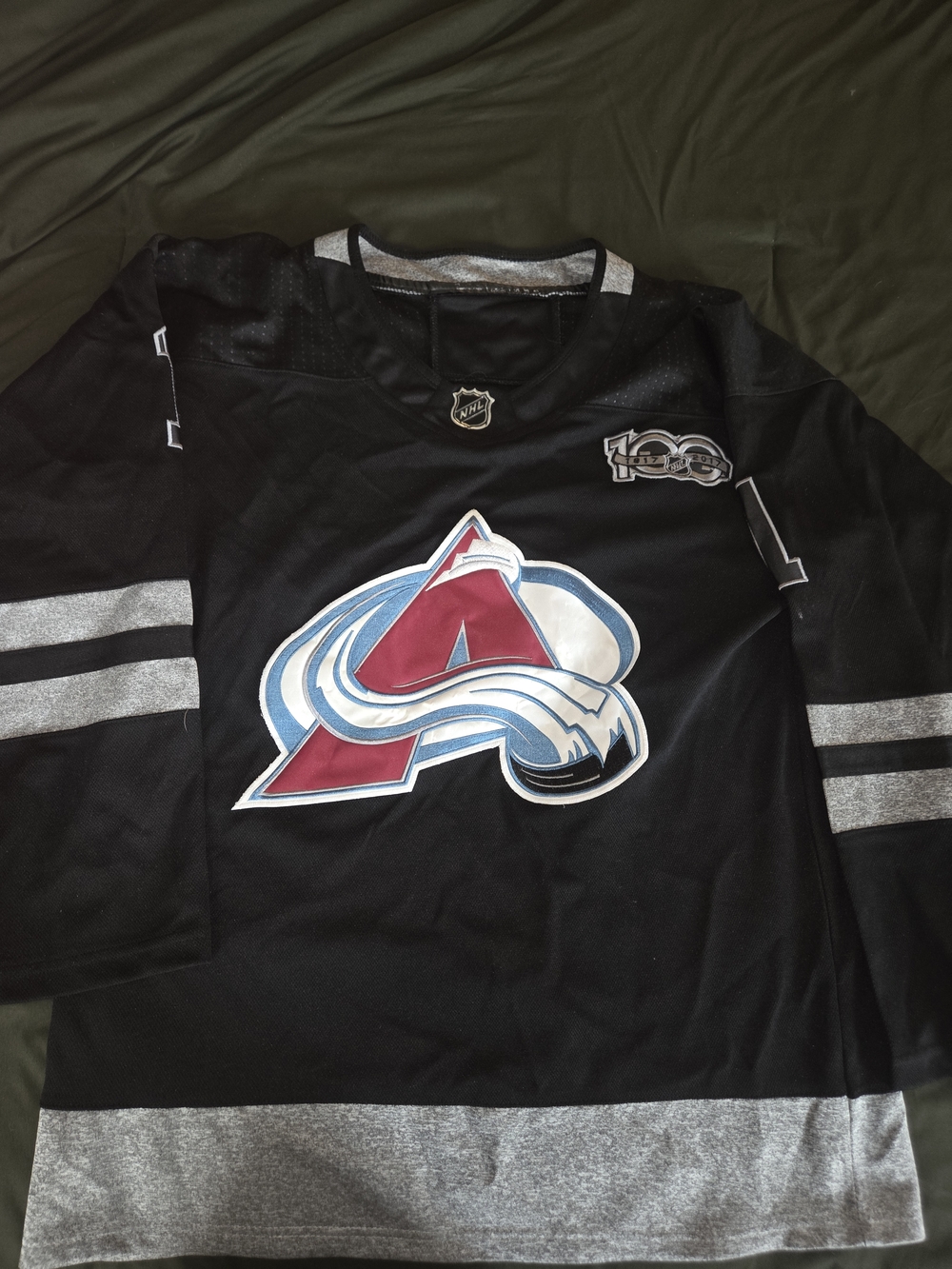Colorado Avalanche Adidas Jersey Mens Sz 50 Varlamov #1  Edition 100 Year NHL